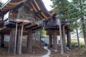 Snow Bear Chalets - Ponderosa And Tamarack Treehouses Exterior Rear Balconies